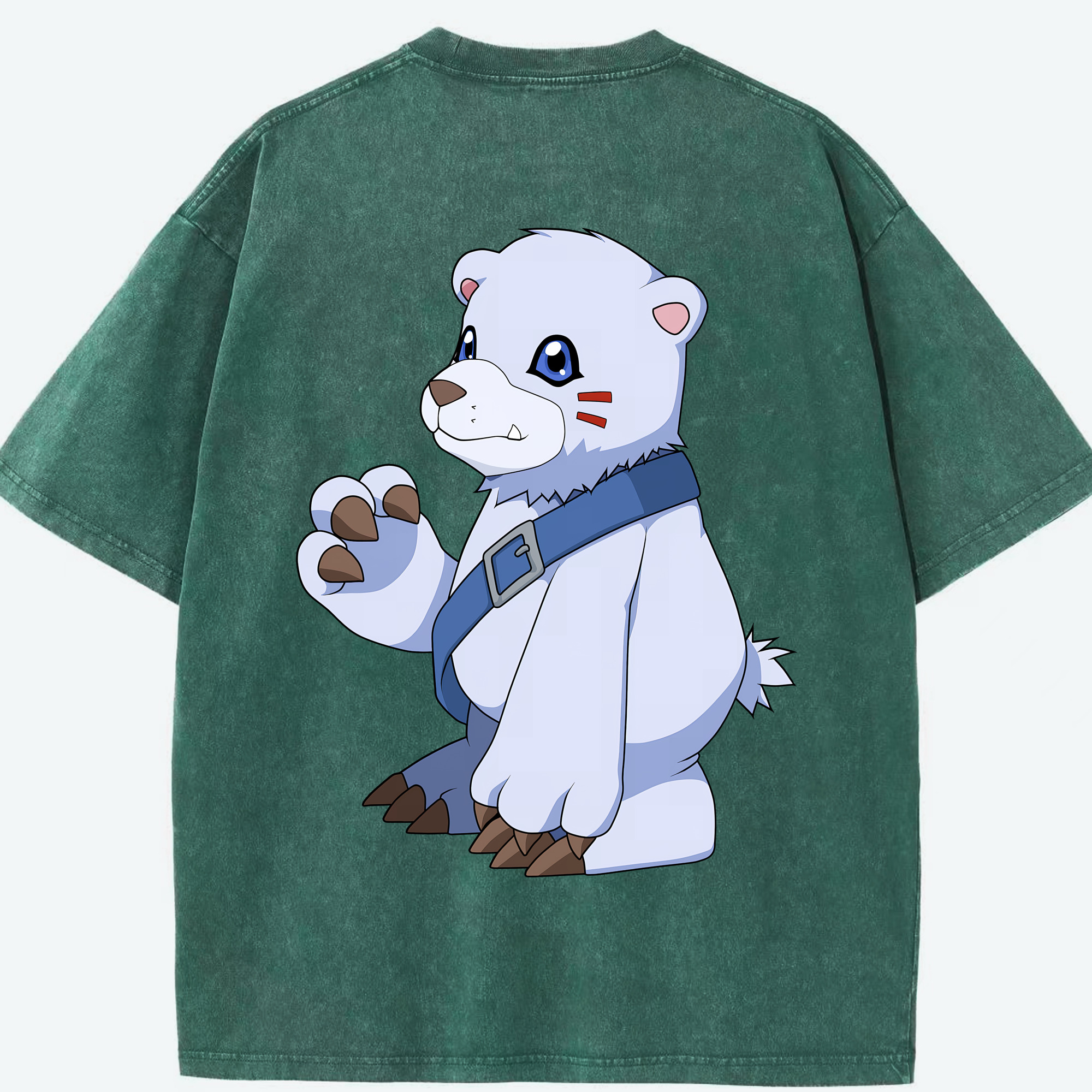 （画像用） Digimon デジタルモンスター/デジモン 綿100% ヴィンテージ風 半袖Tシャツ（背面プリント）